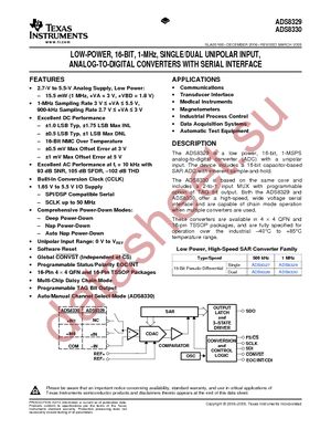 ADS8329IBRSAT datasheet  